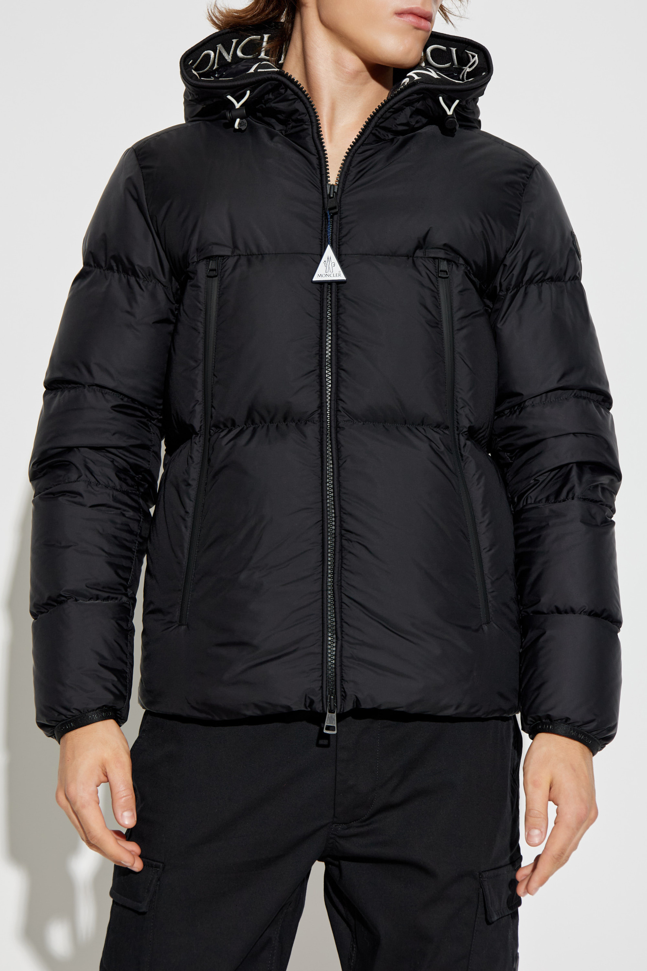 MONCLER ブラックテーラードジャケット Moncler Dervox パデッドジャケット | ブラック | FARFETCH JP